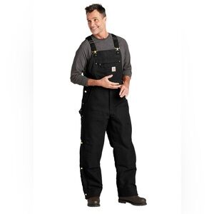 New Carhartt Men's Size XL Black Insulated Bib
Loose Fit Overalls New WT